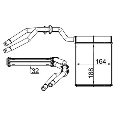 Abbildung von MAHLE ORIGINAL AH 257 000S Wärmetauscher