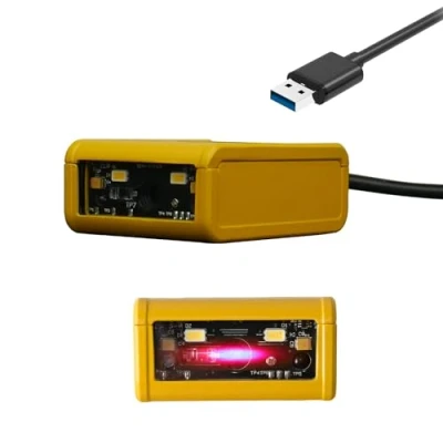 Abbildung von Kleiner QR/1D/2D Barcode Scanner, Advanced, Metallgehäuse, QR Code, Aztec, Maxi Data Matrix, Stationärer Leser, USB Professional, HDWR HD201