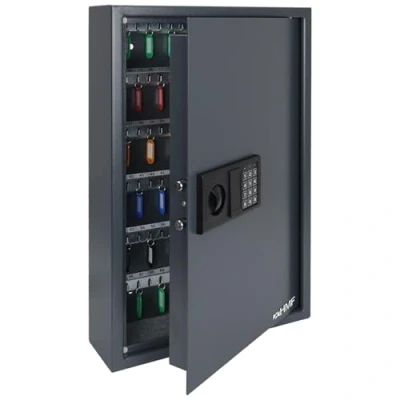 Abbildung von HMF Schlüsseltresor Schlüsselkasten mit Elektronikschloss (inkl. Schlüsselanhänger), Schlüssel Safe 66,5 x 43 13 cm, anthrazit