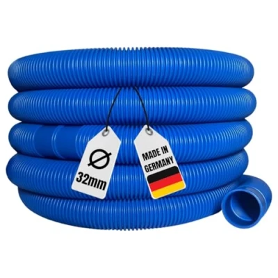 Abbildung von AquaOne Poolschlauch 32mm blau 1,5 Meter I Hochwertiger Pool Schlauch für Garten &amp; Schwimmbad Solarschlauch Schwimmbadschlauch Saugschlauch Pumpenschlauch Flexibel Wasserschlauch
