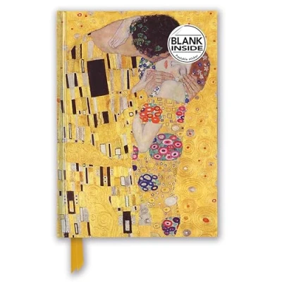 Abbildung von Premium Notizbuch Blank DIN A5: Gustav Klimt, Der Kuss: Unser hochwertiges Blankbook mit festem, künstlerisch geprägtem Einband (Premium A 5 Magnetverschluss)