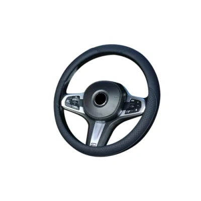 Abbildung von Mikrofaser Leder Universal Auto Lenkradabdeckung 38CM Styling Sport Schwarz
