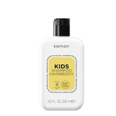 Abbildung von Kemon Kids Sanftes Reinigungsshampoo Hair &amp; Body für Kinder, geeignet ab drei Jahren, ideal empfindliche Haut, verbrennt nicht die Augen, 250 ml