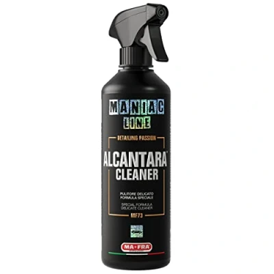 Abbildung von Mafra Maniac Car Detailing Line, Alcantara Cleaner, milder Reiniger mit spezieller Formel, wirksam bei hartnäckigen Flecken und gemischten Verschmutzungen, 500 ml
