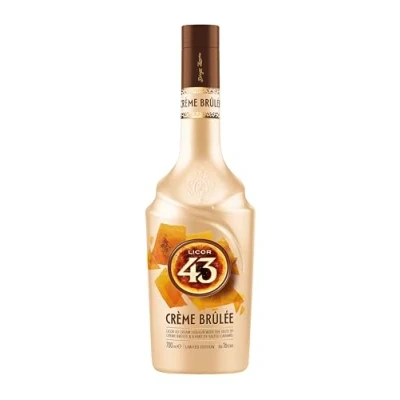 Abbildung von Licor 43 Creme Brûlée (1x0,7l) 16% vol., kombiniert die zitrus fruchtige Note des Original mit Geschmack von Crème Brûlée, einem Hauch Salted Caramel, pur oder auf Eis genießen