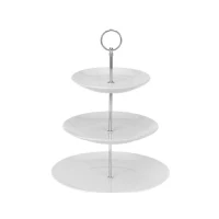 Abbildung von Koopman Etagere Weiß, Porzellan, (6 tlg), Servierständer, Servierplatte, Anrichte, Weiß
