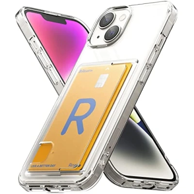 Abbildung von Ringke Fusion Card Case Kompatibel mit iPhone 14 Hülle, Transparent Dünne Kartenfach HandyHülle für 6.1 Zoll (2022) Clear