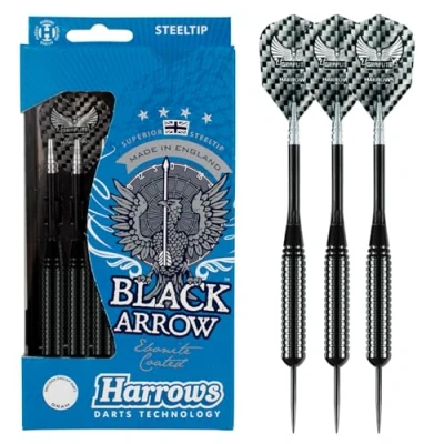 Abbildung von Harrows Rzutki Steeltip Black Arrows czarne 23g
