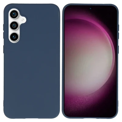 Abbildung von Samsung Galaxy S23 FE Hülle Silikon iMoshion Soft Case/Backcover Handyhülle Dunkelblau