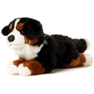 Abbildung von Uni Toys Kuscheltier Berner Sennenhund, liegend 38 cm (Länge) Plüsch Hund Plüschtier, zu 100 % recyceltes Füllmaterial