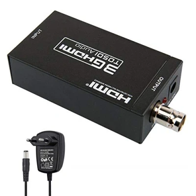 Abbildung von GRACETOP HDMI auf SDI, zu SDI Konverter HD Video Audio Konverter, Adapter SD SDI/HD SDI/3G für Kamera/Heimkino/SDI Bearbeitungssystem/Spielekonsole