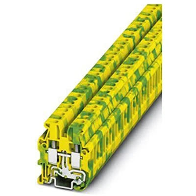 Abbildung von PHOENIX CONTACT MUT 2,5 PE Mini Schutzleiterklemme, Schraubanschluss, 0.2mm² 4mm² Querschnitt, Grün Gelb, 50 Stück