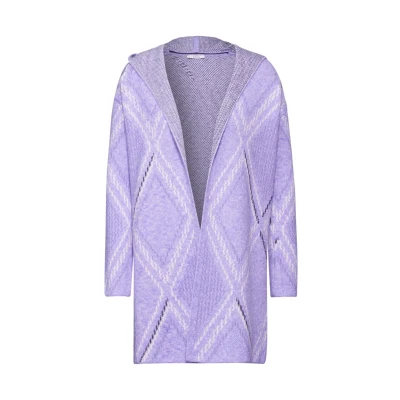 Abbildung von Cecil Offener MIT Kapuze Strickjacke, Damen, Größe: Large, Lila