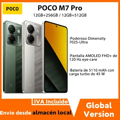 Abbildung von POCO M7 Pro 5G, NFC, Smartphone, Abmessung 7025 Ultra, Octa Core, 120 Hz, 50 MP Kamera, IP64