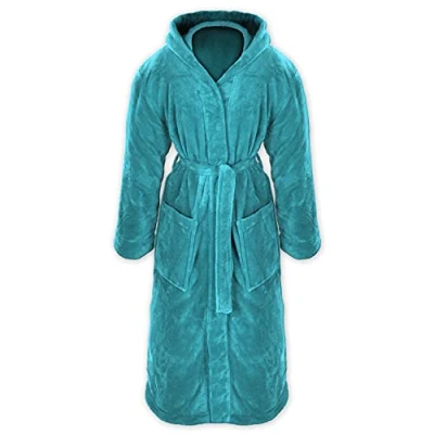 Abbildung von Gräfenstayn Unisex Bademantel Kuschelfleece Kapuze Größe S XXXL Flanell Fleece