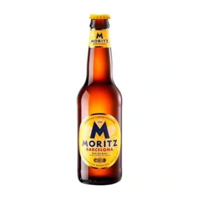 Abbildung von Bier 24 Einheiten Box Moritz Drittel Liter Flasche 33 cl