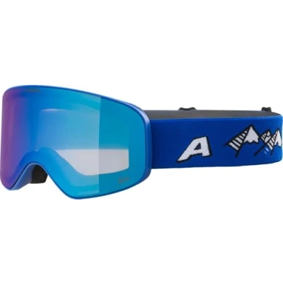 Abbildung von ALPINA FERNIE Q LITE Verspiegelte, Kontrastverstärkende &amp; Polarisierte OTG Skibrille Mit 100% UV Schutz Für Erwachsene, royal blue matt, One Size