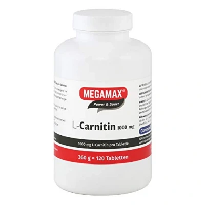 Abbildung von Megamax L carnitin 1000 mg Tabletten