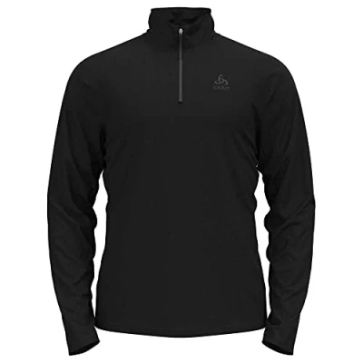 Abbildung von ODLO MID 1/2 ZIP Berra Fleecepullover, Herren, Größe: 42/44, Black