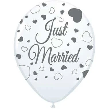 Abbildung von Luftballons heiratete gerade Hartjes 30 cm 8 Stücke