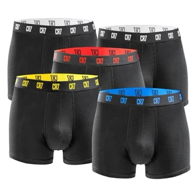 Abbildung von CR7 5er Pack Boxershorts Trunk Herren by Cristiano Ronaldo Black Color Mix Gr. L