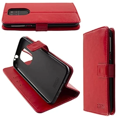 Abbildung von caseroxx Handy Hülle Tasche kompatibel mit Emporia Smart 5 Bookstyle Case Wallet in rot