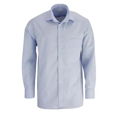 Abbildung von OLYMP Luxor comfort fit Hemd Langarm New Kent Kragen Chambray hellblau Gr. 50