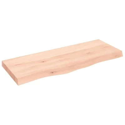 Abbildung von vidaXL Waschtischplatte, Tischplatte für Badezimmer, Massivholzplatte mit Naturkante, Holzplatte Arbeitsplatte Bad Waschtischkonsole Platte, Massivholz Unbehandelt