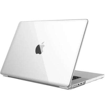 Abbildung von Fintie Hülle Kompatibel mit MacBook Pro 16 (2024 2021) M4 M3 M2 M1 Pro/Max A3186 A3403 A2991 A2780 A2485, Ultradünne Hartschale Schutzhülle Zoll, Transparent Klar