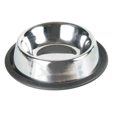 Abbildung von Trixie Stainless Steel Bowl with Rubber 200ml/13cm