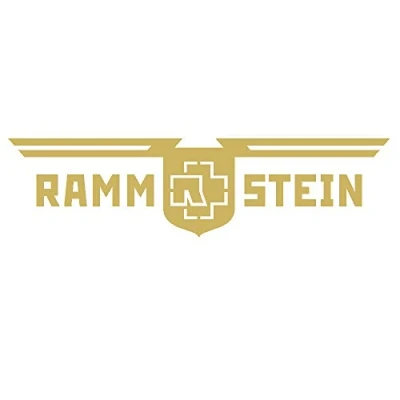 Abbildung von Rammstein Autoaufkleber D.R. Gold, Offizielles Band Merchandise (aussenklebend) 57cm Heckscheibe