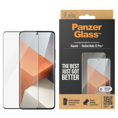 Abbildung von Xiaomi Redmi Note 13 Pro Plus (5G) Panzerglas PanzerGlass Ultra Wide Fit Screenprotector Antibakterieller Displayschutz für das