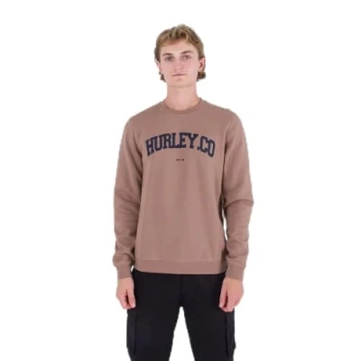 Abbildung von Hurley Herren Applikation Crew Sweatshirt, Taupe, M