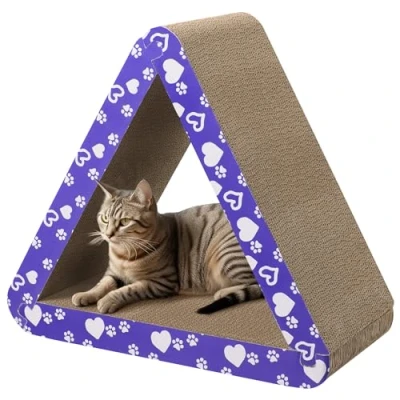 Abbildung von Navaris Kratzpappe 3 in 1 Katzen Kratzbrett Spielzeug
