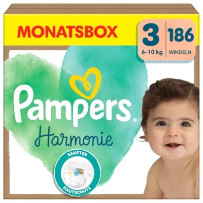 Abbildung von Pampers® Windeln Harmonie Größe 3 186ST für Babys und Kleinkinder (4 18 Monate)