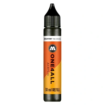 Abbildung von Molotow ONE4ALL Refill Acryl, Farbe 223 metallic schwarz 30 ml, Nachfülltinte für Permanentmarker