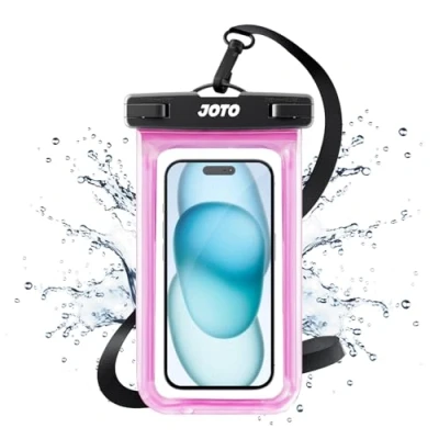 Abbildung von JOTO Wasserdicht Handyhülle,Unterwasser Hülle IPX8 Waterproof Handytasche für 6.9&quot; iPhone 15 14 13 12 11 Pro Max/Samsung Galaxy S24 S23 Ultra S22 A54 Weiteren bis 7 Zoll Rosa