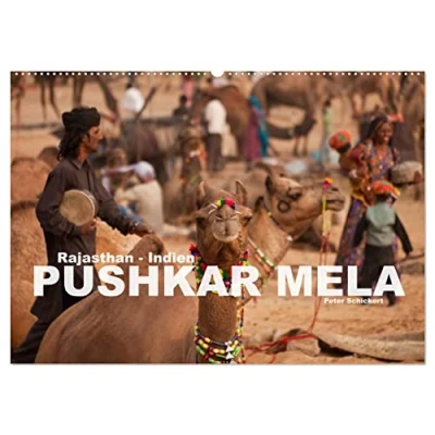 Abbildung von Rajasthan, Indien Pushkar Mela (Wandkalender 2025 DIN A2 quer), CALVENDO Monatskalender