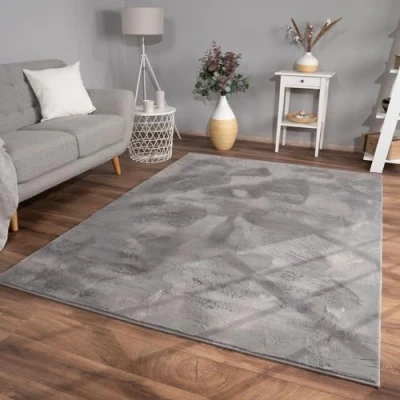 Abbildung von TT Home Teppich Suave 600, rechteckig, Höhe: 14 mm, Wohnzimmer Hochflor Kunstfell Modern Unifarben Flauschig Weich