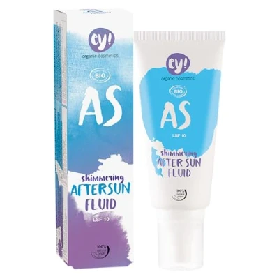 Abbildung von ey! organic cosmetics Shimmering Aftersun Spray SPF 10 vegan, ohne Mikroplastik, Naturkosmetik für Gesicht und Körper, 1er Pack (1 x 100ml)