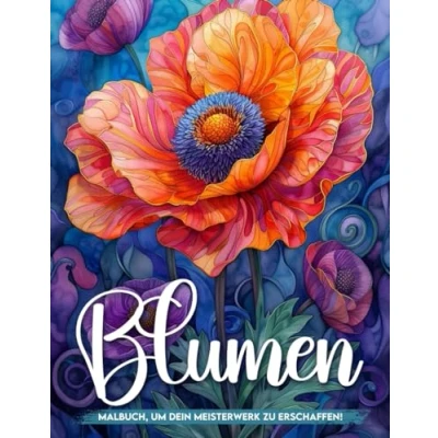 Abbildung von Blumen Malbuch: Bunte Ausmalbilder Für Jeden Anlass