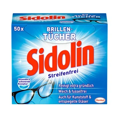 Abbildung von SIDOLIN Streifenfrei Brillenputztücher 50 Stück Reinigungstücher (50 tlg., Extra Soft, für Brillen, Displays, Bildschirme)