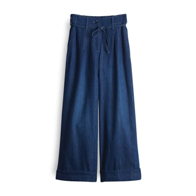 Abbildung von OPUS Mid RISE Cropped Relaxed FIT Flared Jeans, Damen, Größe: 38, deep blue