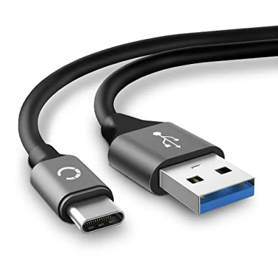 Abbildung von CELLONIC USB Kabel 2m kompatibel mit Blackview A9 Pro / P6 P2 Lite/Max 1 Ladekabel C Type auf A 3.0 Datenkabel 3A grau PVC