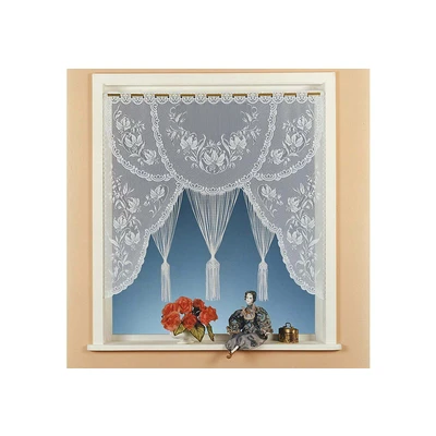 Abbildung von Weckbrodt Scheibengardine &quot;Konstanz A&quot;, (1 St.), Gardine, Fadengardine, Jacquard, floral, geblümt