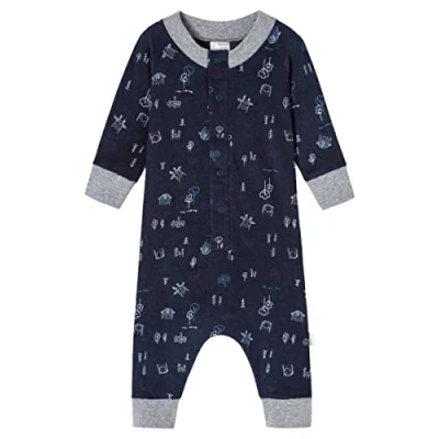 Abbildung von Schiesser Unisex Baby Kleinkind Schlafanzüge, dunkelblau, 56