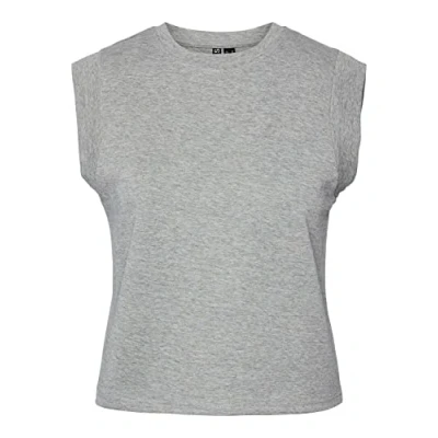 Abbildung von PIECES Damen Pcchilli Summer Sl Noos Bc Top, Light Grey Melange, M EU