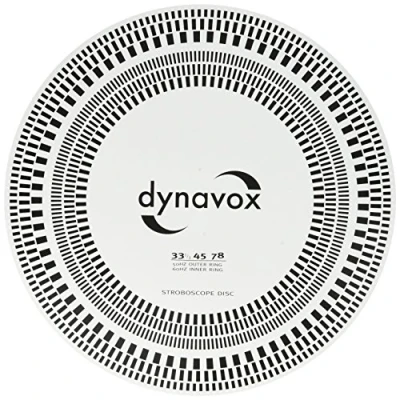 Abbildung von Dynavox Stroboskop Scheibe Plattenspieler (Riemenantrieb, Direktantrieb, Kalibrierung der Geschwindigkeit, Justage Tonabnehmer)