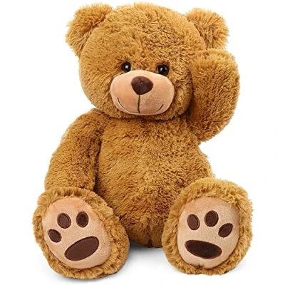 Abbildung von LotFancy Teddybär Kuscheltier 50cm, Plüschtier Stofftier Teddy, Süßes Geschenk für Kinder Mädchen Freundin, Geburtstag, Valentinstag, Braun