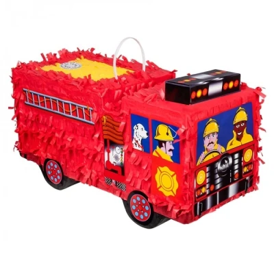 Abbildung von Pinata 3D Feuerwehrwagen mit blinkenden Lichtern
